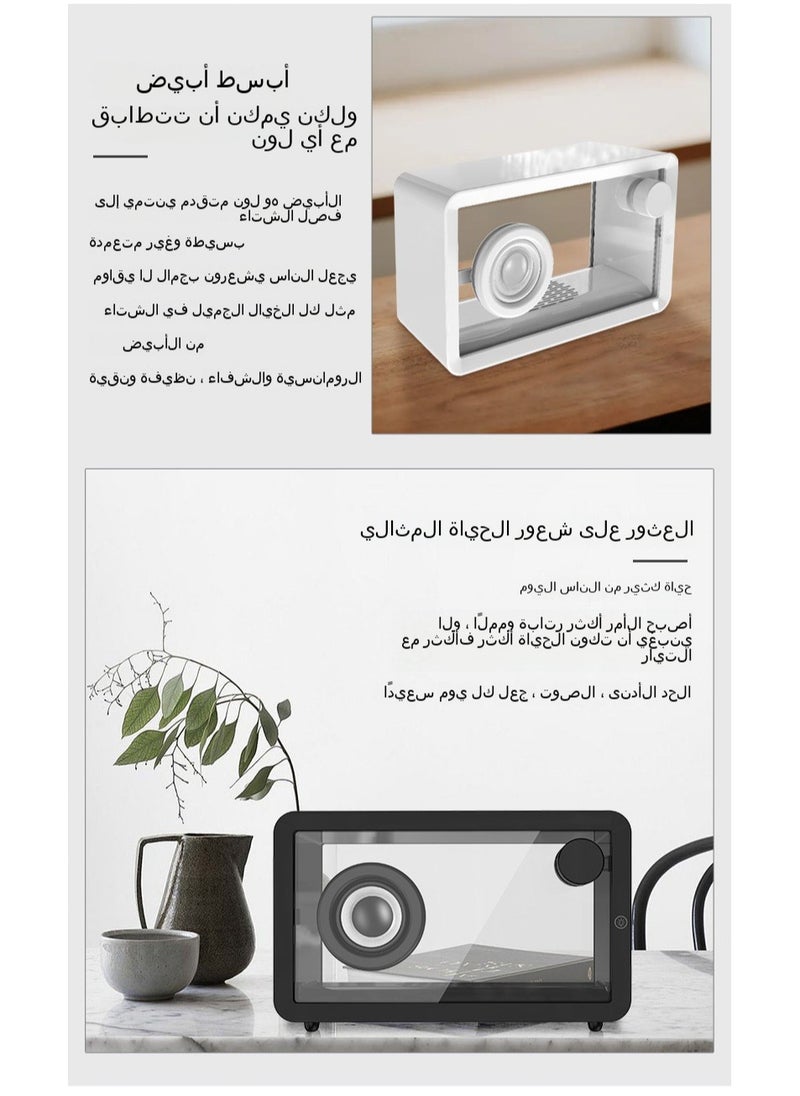 حصريا - مكبر صوت بلوتوث شفاف وبسيط جديد مع إضاءة محيطة - Image 1