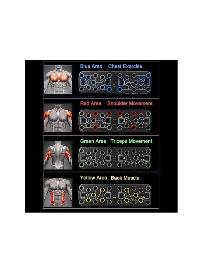SPORTQ®️ Foldable Push Up Board with Resistance Band Multi-Function, Professional Chest Muscle Exercise Equipment with Strong Training Arm, Suitable for Home Gym