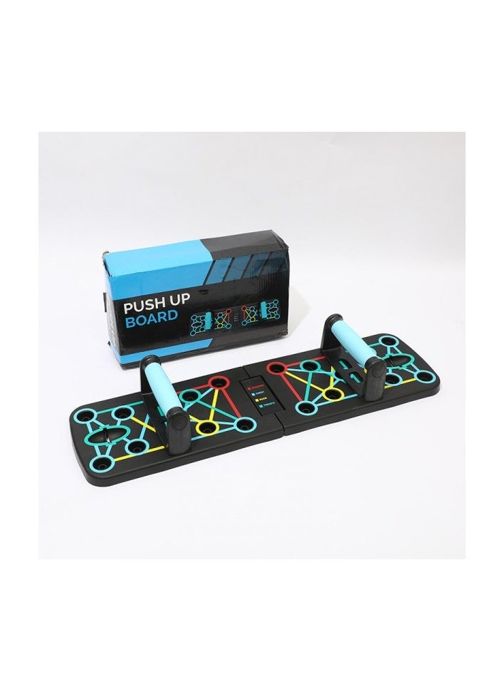 SPORTQ®️ Foldable Push Up Board with Resistance Band Multi-Function, Professional Chest Muscle Exercise Equipment with Strong Training Arm, Suitable for Home Gym