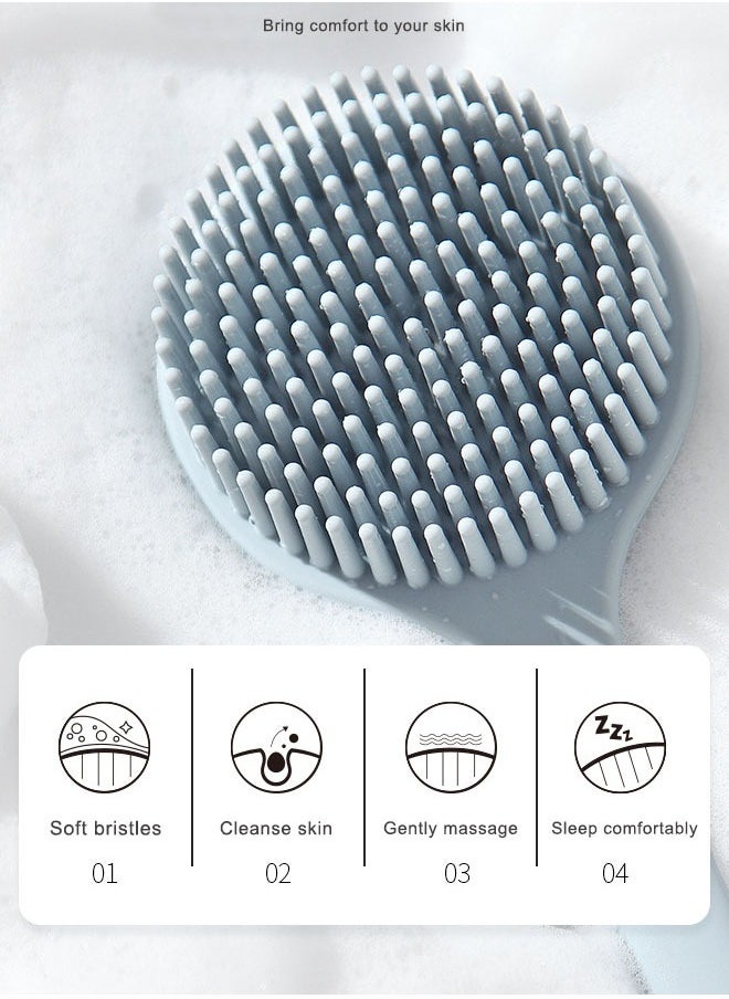 Shower Brush Silicone Bath Body Brush with Soft Bristles Back Scrubber Brush for Men Women Shower Exfoliating and Massage Grey - pzsku/ZF2EF141C6414ABB586F9Z/45/_/1732858218/4bae2906-0269-4dd7-8148-f24a74e60e83