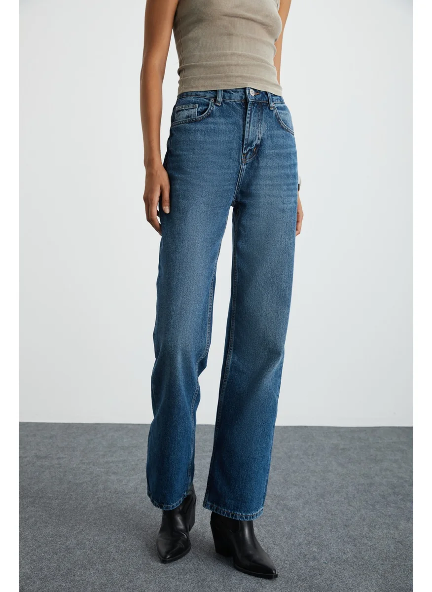 جريميلانج Fiala 100% Cotton Women's Blue Jeans