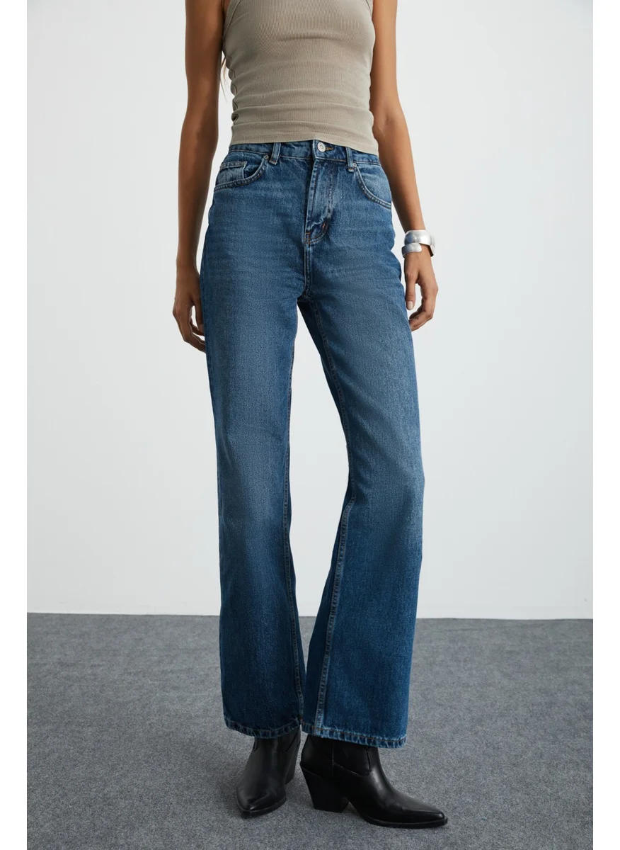 جريميلانج Fiala 100% Cotton Women's Blue Jeans