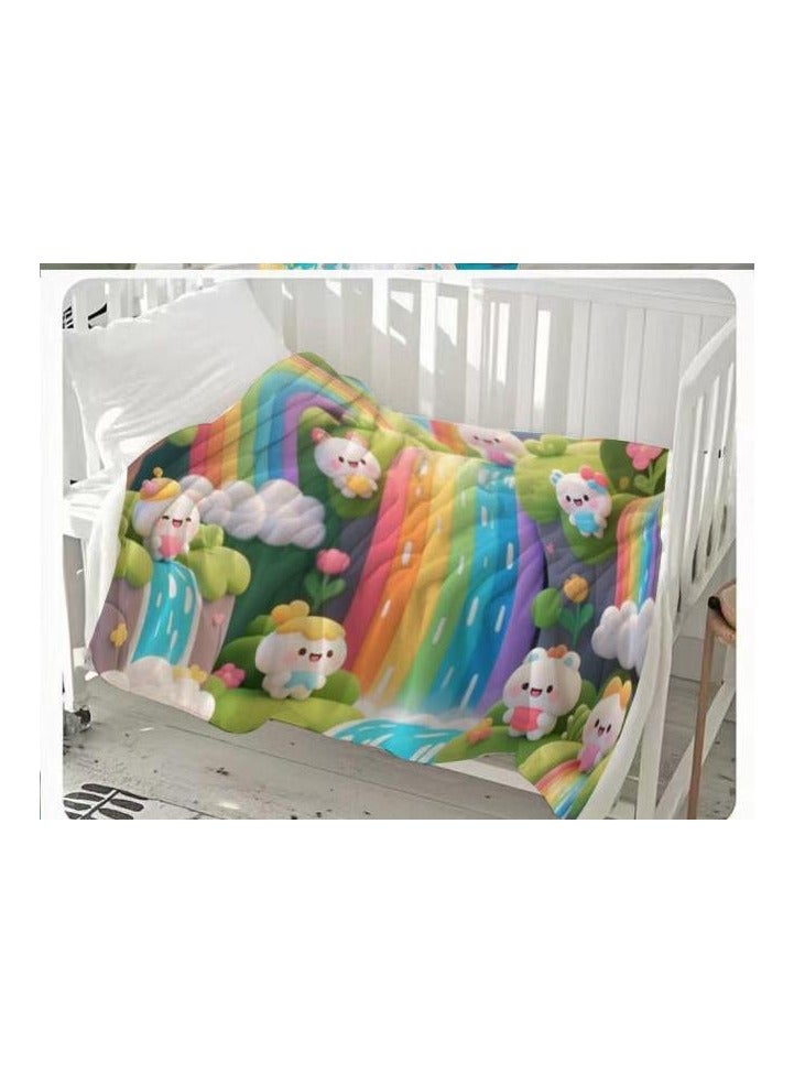 general Flannel thin blanket (warm and comfortable, suitable for sleep, gaming, dust removal and sandproof) 150cm*200cm - 376 - Image 1