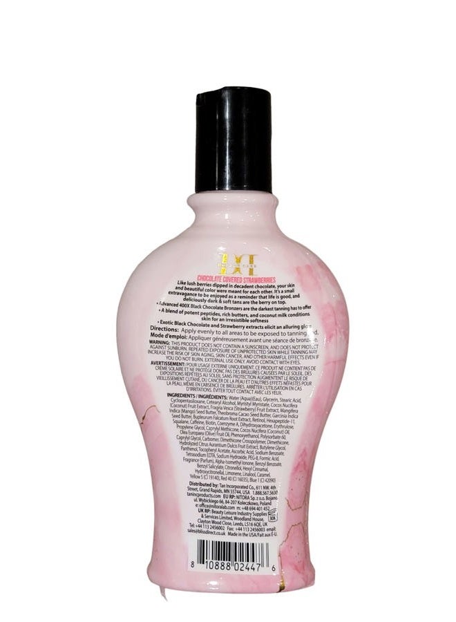 Brown Sugar Double Dark Chocolate Covered Strawberries 400X Bronzing Lotion – Ultra-Rich Dark Tanning Formula with Skin Hydration & Firming, 7.5 oz Indoor Tan Lotion - Image 2