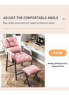 Generic Lazy Chair, Modern Large Accent Lounge Chair, Leisure Sofa Armchair with Ottoman, Reading Chair with Footrest for Bedroom, Living Room, Dorm Rooms, Garden and Courtyard.  - Image 4