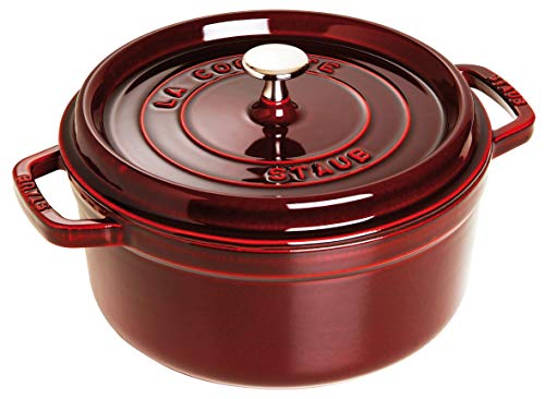 Staub Cast Iron 9qt Round Cocotte Grenadine - Image 1