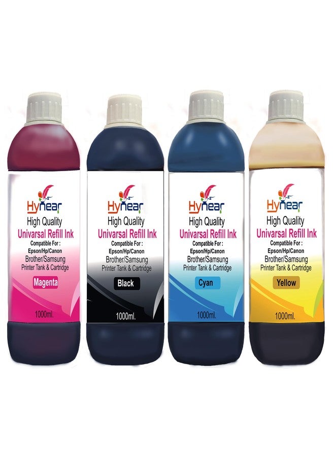 Hynear BTD60Bk/BT5000 Inkjet Refill Ink Suitable for DCP-T300, DCP-T500w, DCP-T700w, MFC-T800w, HL-T4000DW, DCP-T220, DCP-T420w, DCP-T510w Printers (1000ml X 1Bottle/Black & 1000ml X 3 Bottle/Colors) - Image 1