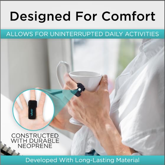 Vive Trigger Finger Splint - Support Brace for Middle, Ring, Index, Thumb, Pinky, and Hands - Straightening Curved, Bent, Locked Stenosing Tenosynovitis Tendon Lock Release Knuckle Stabilizer - HSA/FSA - Image 5