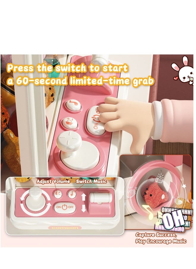 Toy Claw Machine, Mini toys Grabber Prize Dispenser Vending Toy Arcade Claw Machine with Sound Paw Game, Suitable for Kids Boys Girls  - Image 5