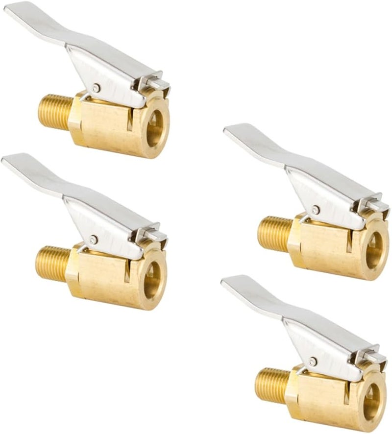 مشابك هواء إطارات نحاسية 4 قطع، مضخات هواء سيارات متينة لوصولات صمامات نفخ فعالة - Image 2