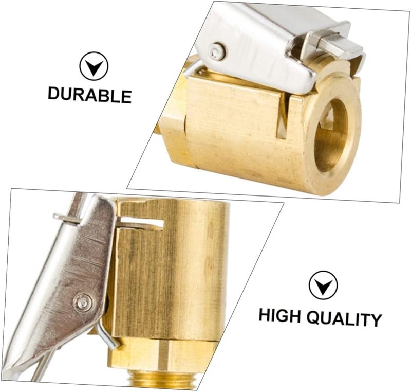 مشابك هواء إطارات نحاسية 4 قطع، مضخات هواء سيارات متينة لوصولات صمامات نفخ فعالة - Image 4