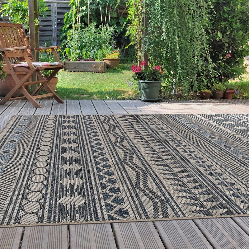 Rugshop Rugshop Bohemian Outdoor Rug for Patio RugsDeck RugsBalcony Rugs IndoorOutdoor Area Rug 5 x 7 Cream 