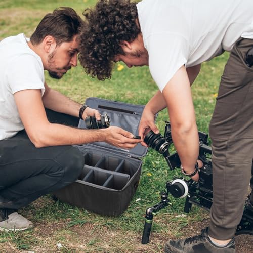 Koolertron حقيبة إدخال كاميرا Koolertron DSLR حقيبة يد عالمية بطانة كيس عدسة قسم غطاء واقي مضاد للماء لكانون/نيكون/سوني (أسود) - Image 2