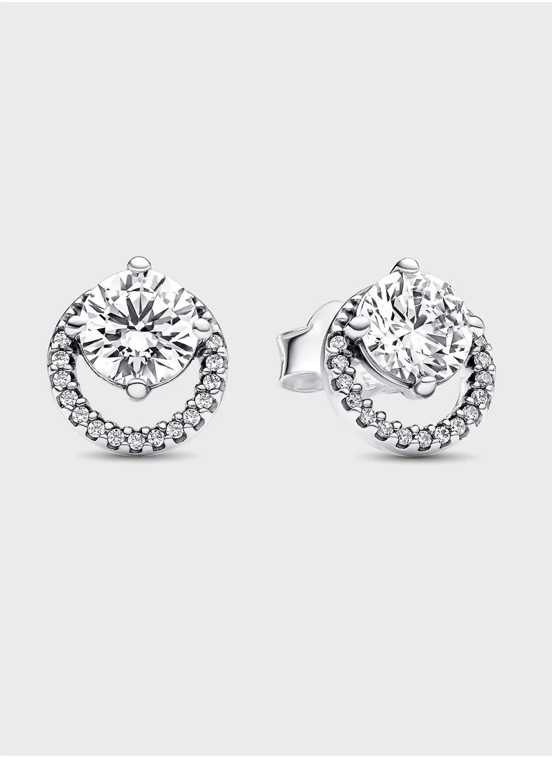 PANDORA Sparkling Round Halo Stud Earrings