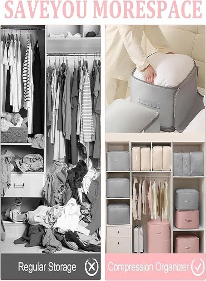 Fariox blankets compression bag Extra Large Storage Bags for Bedding Space-Saving Vacuum Seal Storage with Double Zipper,Ideal for Organizing and Reducing Bulk,Clothes Compression Bag (Grey) - Image 2