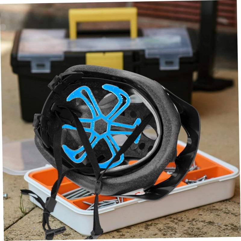 CHILDWEET Breathable Silicone Helmet Liner Pad Soft Flexible Cushion for Motorcycle and Cycling Safety Portable Inner Padding with Enhanced Ventilation and Comfort Blue - Image 3