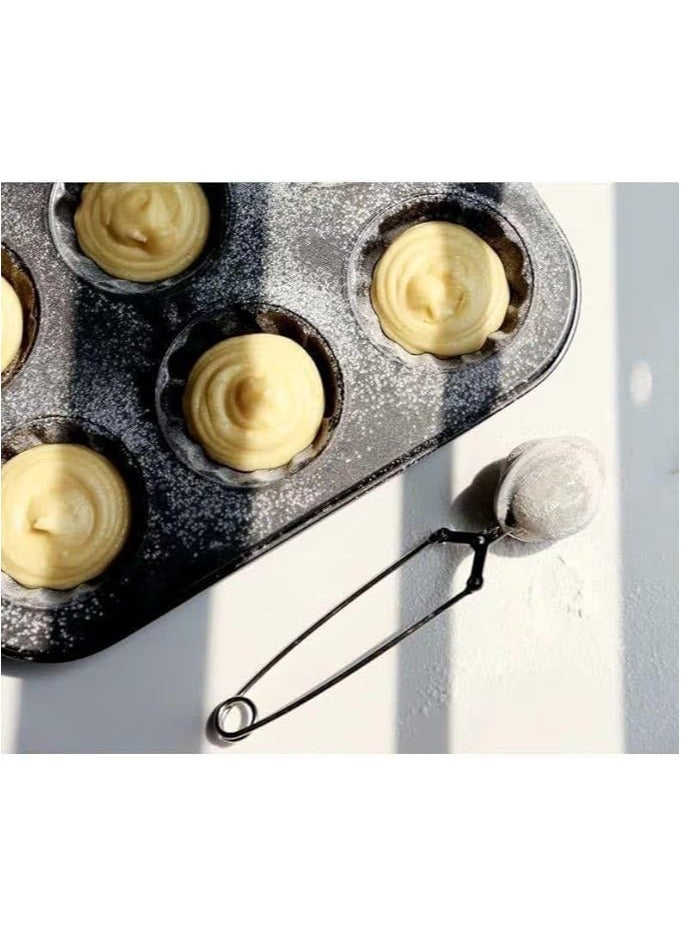 سبيس شوب مصفاة شاي من الفولاذ المقاوم للصدأ على شكل كرة مع مقبض مناسبة لتخمير الشاي والمشروبات الصحية وأغراض الطبخ (قطعة واحدة) - Image 5