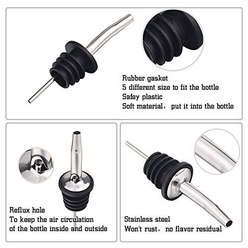 Dynore Stainless Steel 4 Pcs Wine Pourers/Pour Spouts - Image 5