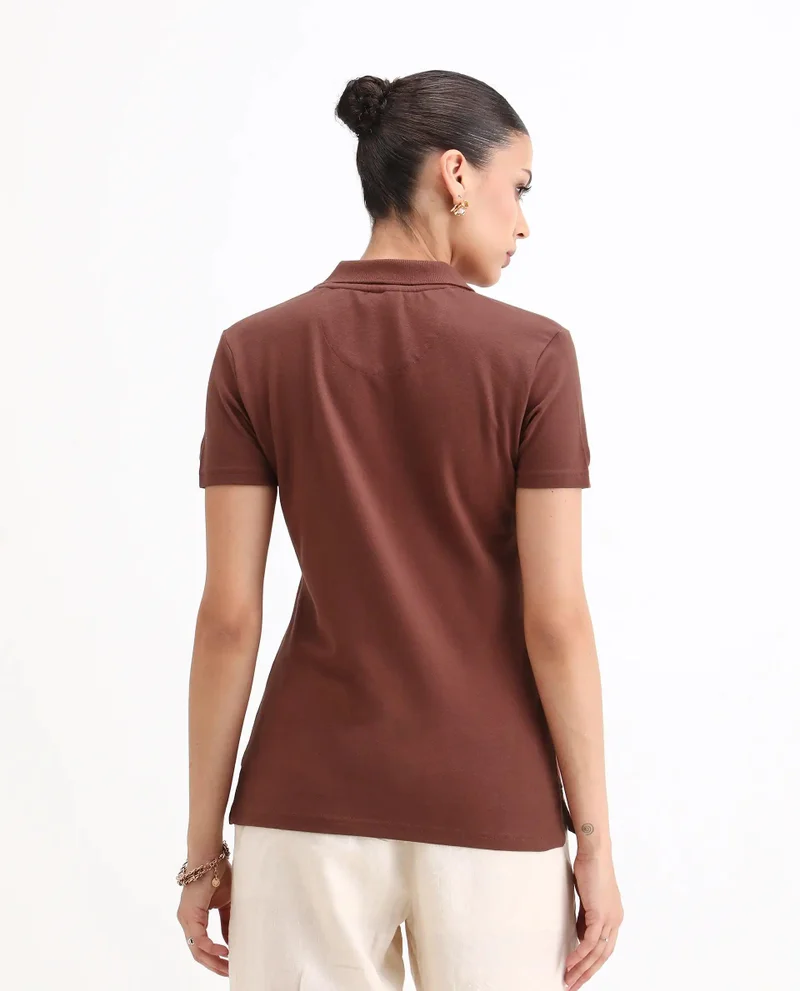 Rareism Women's Short Sleeve Plain Polo