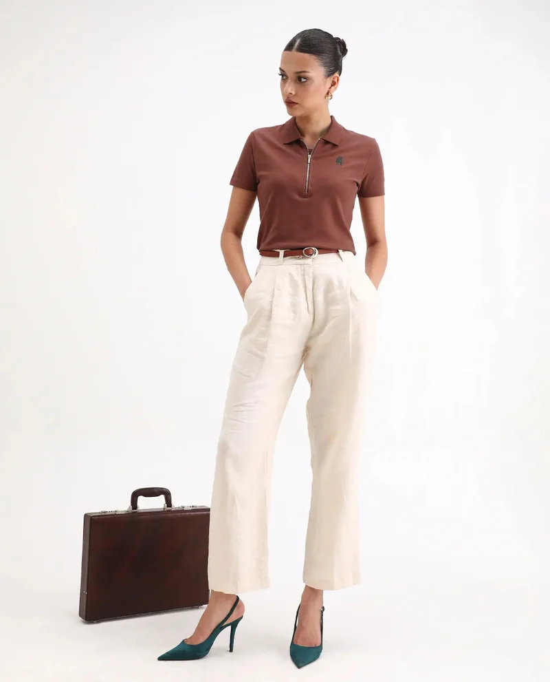 Rareism Women's Short Sleeve Plain Polo
