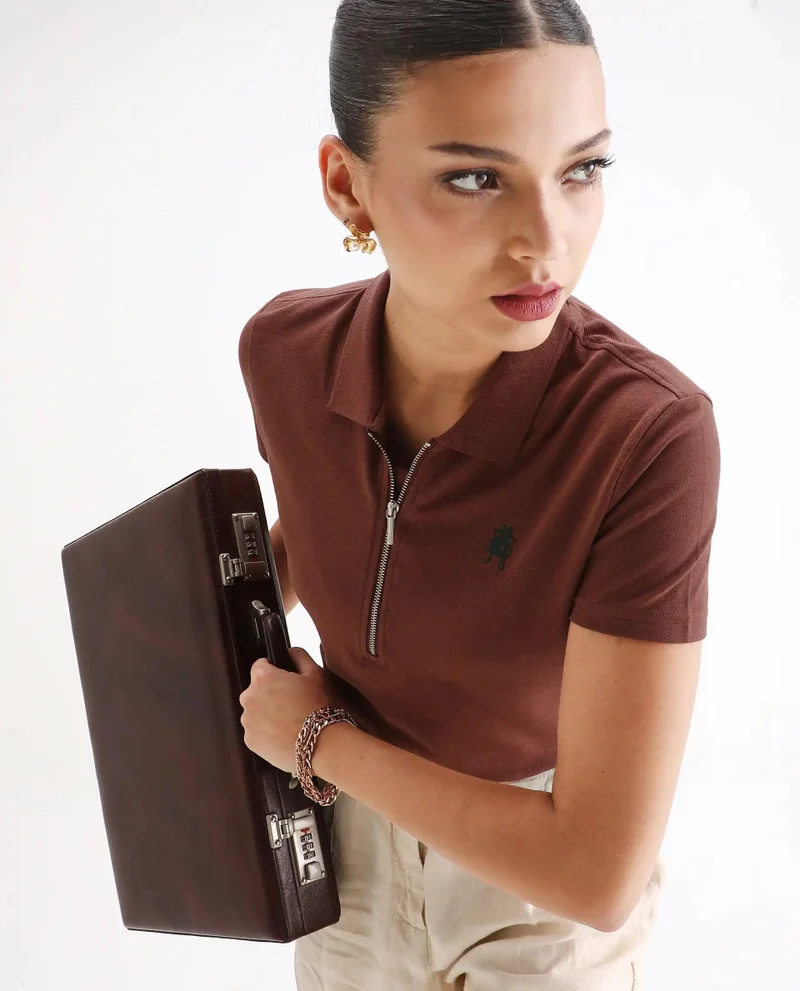 Rareism Women's Short Sleeve Plain Polo