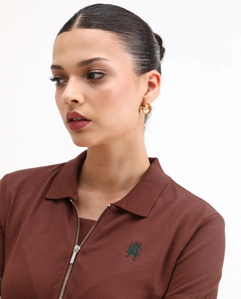 Rareism Women's Short Sleeve Plain Polo
