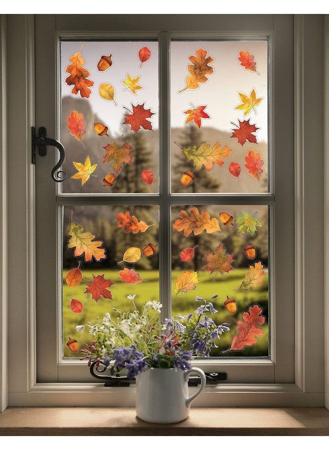 Iconikal Static Cling Window Decorations Autumn Leaves 240Count  - Image 2