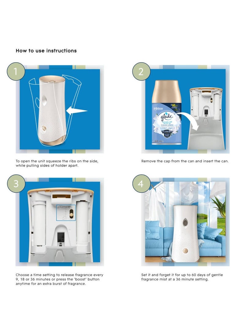 Glade Automatics Refill Air Freshener - Clean Linen - 269 Ml  - Image 2