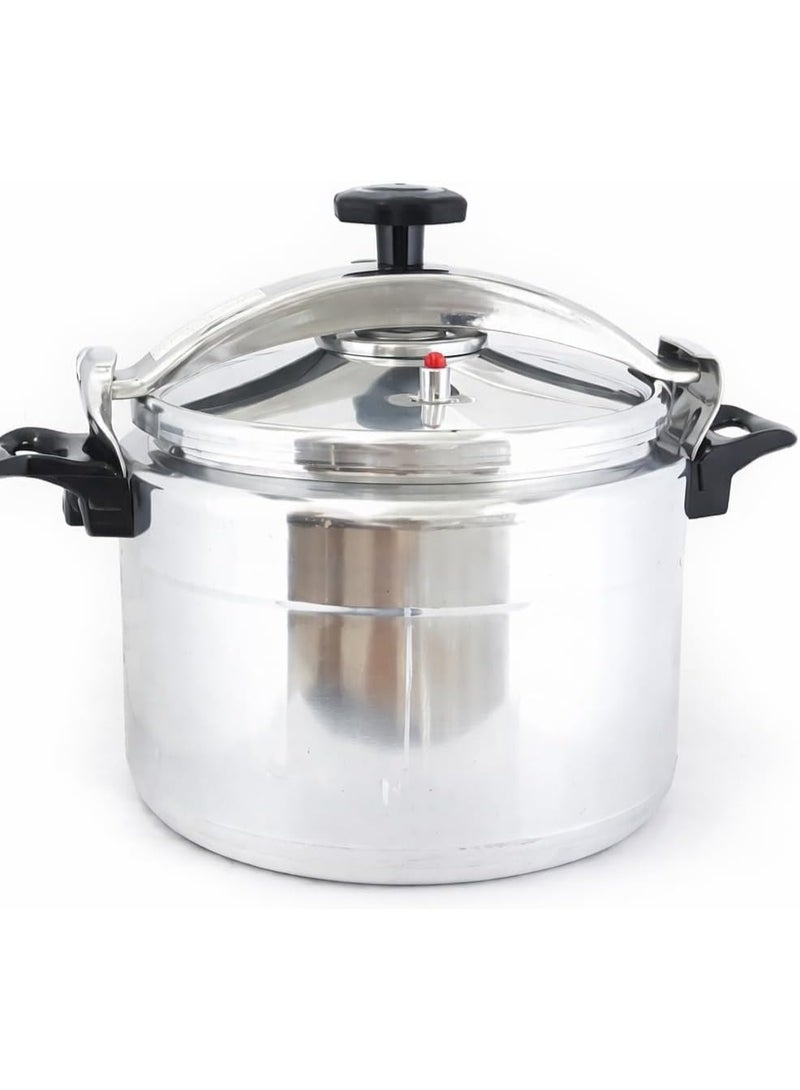 30L Aluminium Pressure Cooker with Special Steaming Rack, Heavy Duty Commercial Large Capacity Meat Vegetable Steamer Canner Pot for Restaurant Home Kitchen - Image 1