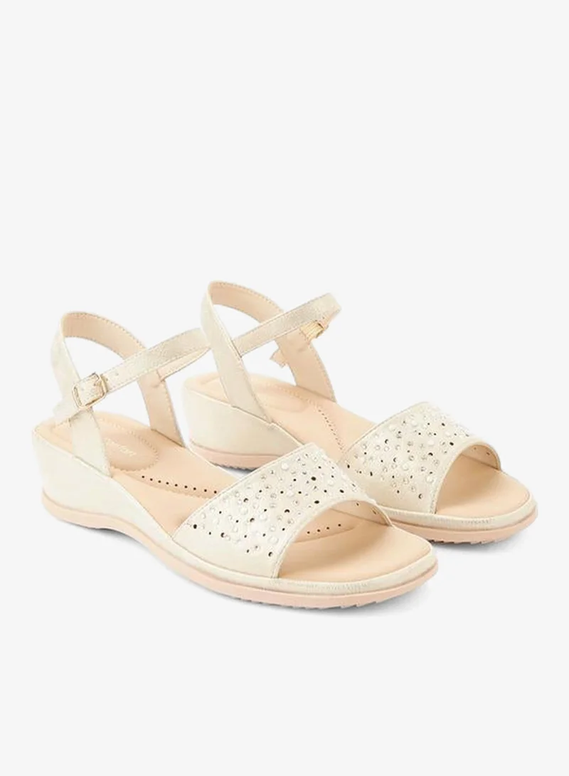 Le Confort Women Embellished Wedge Heel Sandals