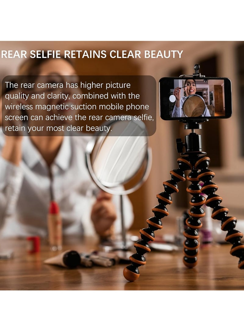 ELTRAZONE Vlog Selfie Monitor Screen for Smartphones – 4-Inch Wireless Display with Real-Time Rear Camera Sync, Magnetic Mount, Bluetooth Connection  Remote Control – Ideal for Vlogging, Selfies, Live Streaming – Compatible with iPhone  Android – White - Image 3