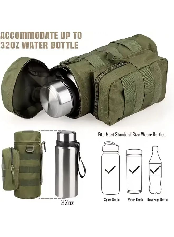 Jungle Numbers Camouflage Tactical Water Bottle Bag Outdoor Hydration Pack Durable Carry Bag - Image 1