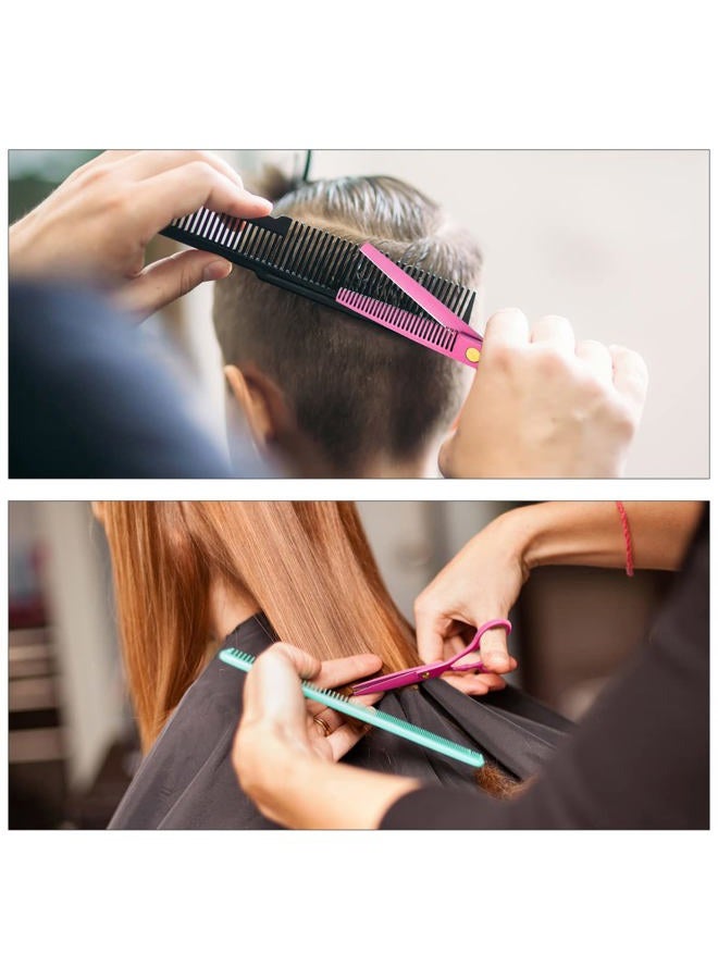XUGOU Professional Hair Cutting Scissors Sets Stainless Steel Barber Hairdressing Scissors Multifunctional Salon Thinning Scissors Straight Shears Tools for Men Women Home Use (Pink) - Image 5