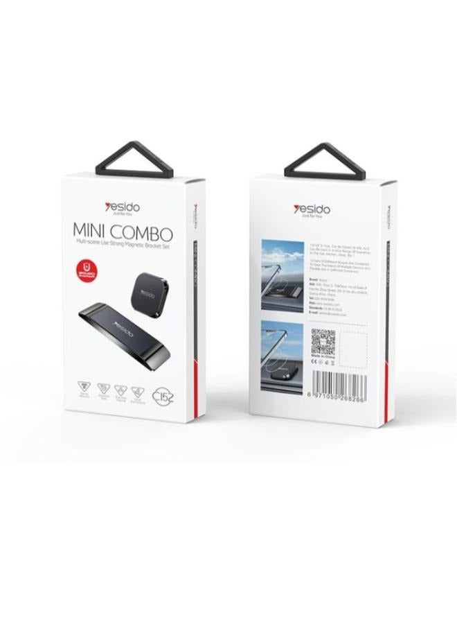 Yesido C151 High Quality All-aluminum Alloy Universal Dashboard Magnetic Mobile Car Phone Holder - Image 5