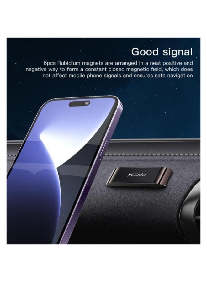 Yesido C151 High Quality All-aluminum Alloy Universal Dashboard Magnetic Mobile Car Phone Holder - Image 4