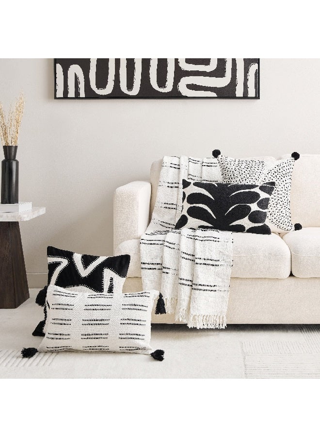 Home Box وسادة ألبيدو ذات تصميم عقدة فرنسية مقوسة 45 × 45 سم - Image 2