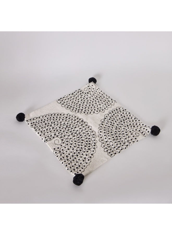 Home Box وسادة ألبيدو ذات تصميم عقدة فرنسية مقوسة 45 × 45 سم - Image 3