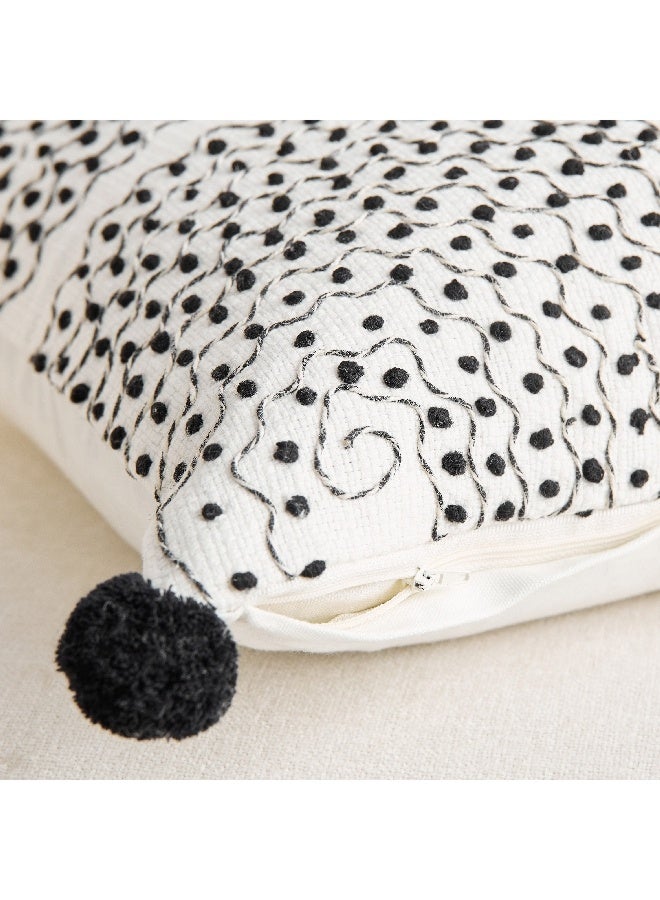 Home Box وسادة ألبيدو ذات تصميم عقدة فرنسية مقوسة 45 × 45 سم - Image 1