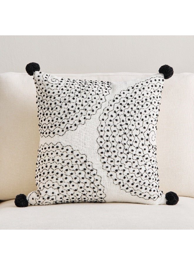 Home Box وسادة ألبيدو ذات تصميم عقدة فرنسية مقوسة 45 × 45 سم - Image 4