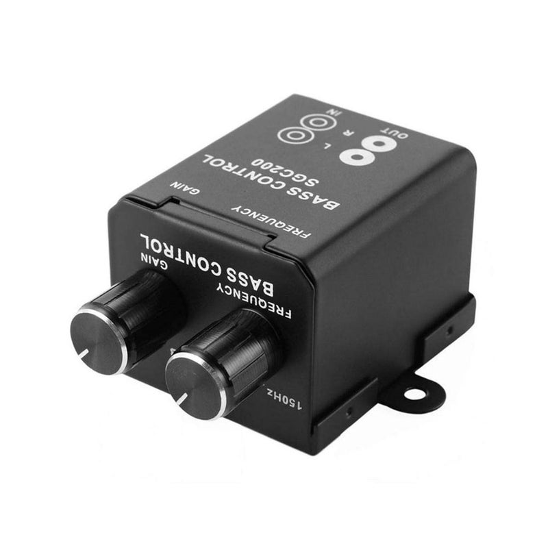 DENPETEC وحدة تحكم الباس للسيارة، مضخم صوت السيارة، مكافئ الصوت، وحدة التحكم في مستوى الصوت، مقبض وحدة تحكم الباس - Image 1