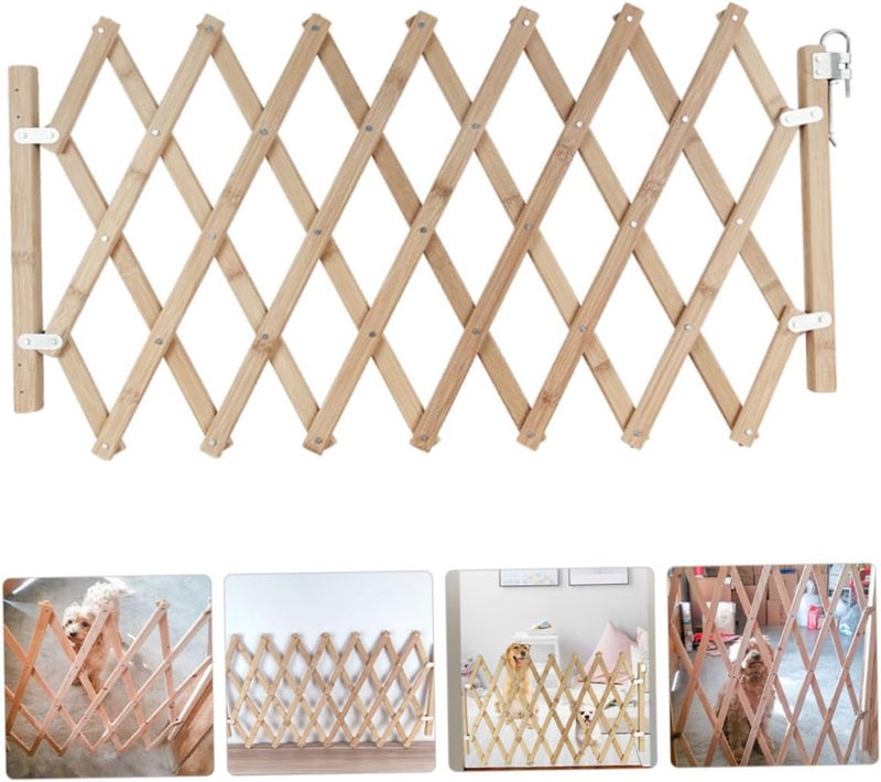 ORFOFE Pet Safety Gate Wooden Dog Isolation Fence Door for Indoor Use Pet Barrier for Hallway and Doorway for Dogs Durable Design - Image 5