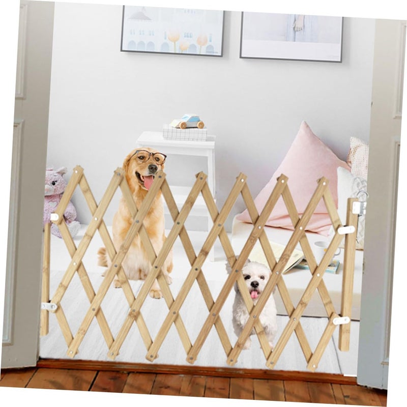 ORFOFE Pet Safety Gate Wooden Dog Isolation Fence Door for Indoor Use Pet Barrier for Hallway and Doorway for Dogs Durable Design - Image 2