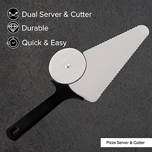 Nuwave Brick Oven-Style 3pc Pizza Kit,11.5” Cordierite Pizza Stone,10" SS Pizza Peel, SS Pizza Cutter/Server, For Indoor Electric Ovens, Outdoor Gas, Wood Fire Grills, BBQ Grilling, NuWave Bravo XL - Image 5