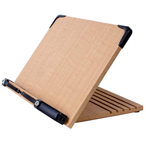 A+ Book Stand BS1500 11.8x8.5 Portable Adjustable Foldable Bookstand Holder for Reading Hands Free Large Thick Heavy Textbooks Cookbooks Tablets - Image 1
