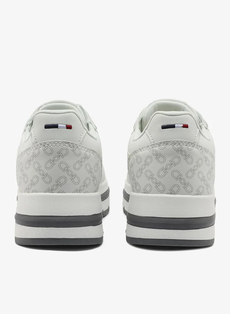 U.S. Polo Assn. white Women's All-White Low-Top Sneakers - Classic Minimalist Design, Comfortable Everyday Casual Shoes for Women | Best Price UAE