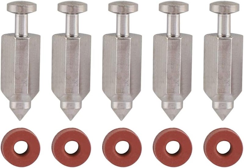 Fdit 5pcs Carburetor Carb Needle Seat Gasket Repair Kit for 398188 Lawn Mower Replacement - Image 1