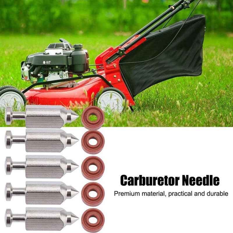 Fdit 5pcs Carburetor Carb Needle Seat Gasket Repair Kit for 398188 Lawn Mower Replacement - Image 4