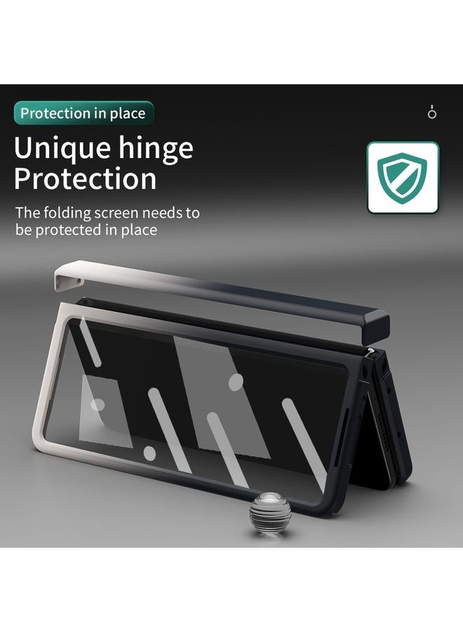 اس-توب جراب لهاتف Samsung Galaxy Z Fold4، جراب هاتف مدمج من مادة فيلمية مقواة متدرجة ملونة - Image 4