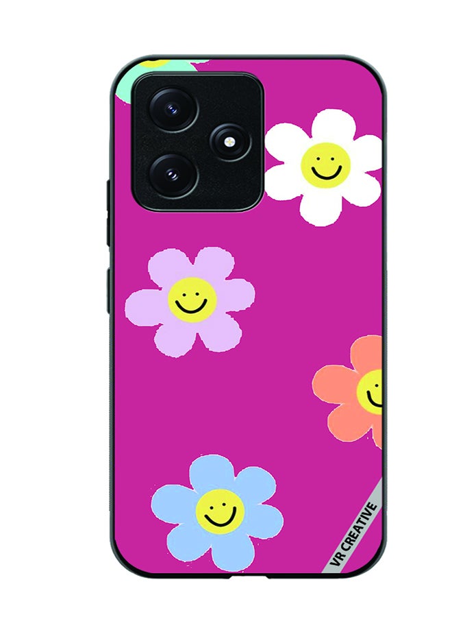 VR CREATIVE Protective Case Cover For Xiaomi Poco M6 Pro 5G Flower Design Multicolour - Image 1
