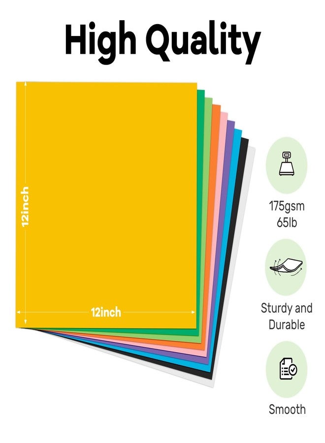 Goefun Colored Cardstock 12x12 Card Stock 25 Assorted Colors, 65 lb Scrapbook Paper for Cricut, Card Making, and DIY Crafts, 100 Pack - Image 2